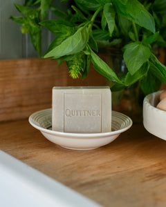 kitchen garden soaps made from our beef tallow in-house from animals raised by Hover Farm and Gulden Farm. sunflower oil, which itself is made locally from locally-grown sunflowers. Rosemary grown in our garden. pure tallow soap, local, hudson valley