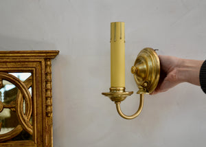 restored brass wall sconce vintage antique rewired quittner with drip candle cover