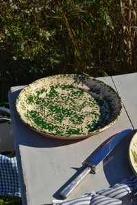 Green Slip Decorated Platter III