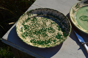 Green Slip Decorated Platter III