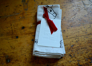 Set of napkins showing dance steps by Lilah Friedland