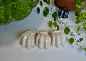 Our planter feet increase air flow around your precious plants indoors or outside. Use with or without a saucer. Each order includes 3 feet, enough for one pot. As the feet are glazed, they are safe to use directly on a wood floor or surface. Quittner.