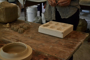 Quittner Planter Feet keep your plants, pots, and surfaces healthy. Each set of three is made in a press-in mold at our ceramics production studio in the Hudson Valley of New York.