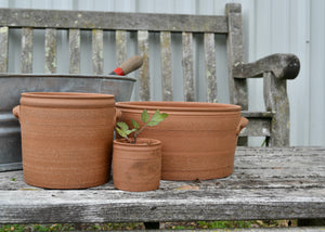traditional planter pots Red Stoneware Planter #1/2