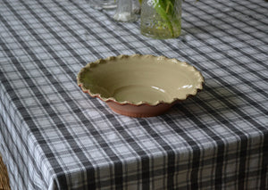 Firehouse Pottery Co. is a ceramics practice by Jessica Weinberg focused on functional homewares inspired by traditional American stoneware and pottery. The pieces are designed to be used and loved. Made in Jess' home studio in Athens, NY and exclusively available through Quittner. Slip-Decorated Serving Dish.
