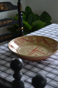 Slip decorated platter. Firehouse Pottery Co. is a ceramics practice by Jessica Weinberg focused on functional homewares inspired by traditional American stoneware and pottery. The pieces are designed to be used and loved. Made in Jess' home studio in Athens, NY and exclusively available through Quittner.