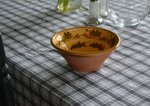 Slip Decorated Serving Dish. Firehouse Pottery Co. is a ceramics practice by Jessica Weinberg focused on functional homewares inspired by traditional American stoneware and pottery. The pieces are designed to be used and loved. Made in Jess' home studio in Athens, NY and exclusively available through Quittner.