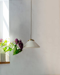 A simple porcelain pendant that speaks volumes. Each light is handmade to order, and each shade is hand-thrown on the wheel and is unique within the tolerances outlined below. light, lighting, luxury, kitchen, pantry, bedroom, classic